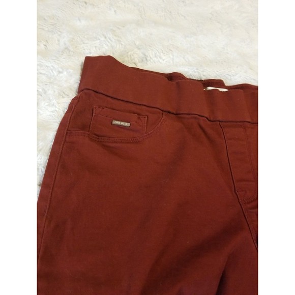 Nine West Pants Womens Size 10 Pull On Heidi Burgundy Stretch - Picture 7 of 12